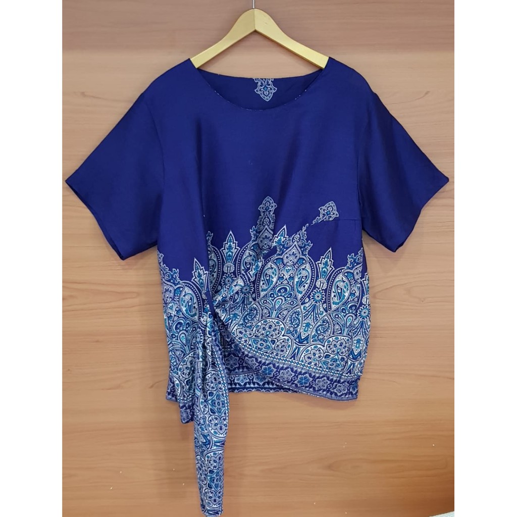 Binx Fashion Atasan Blus Jumbo / Blouse Jumbo / Atasan Wanita Jumbo 04-Batik Navy