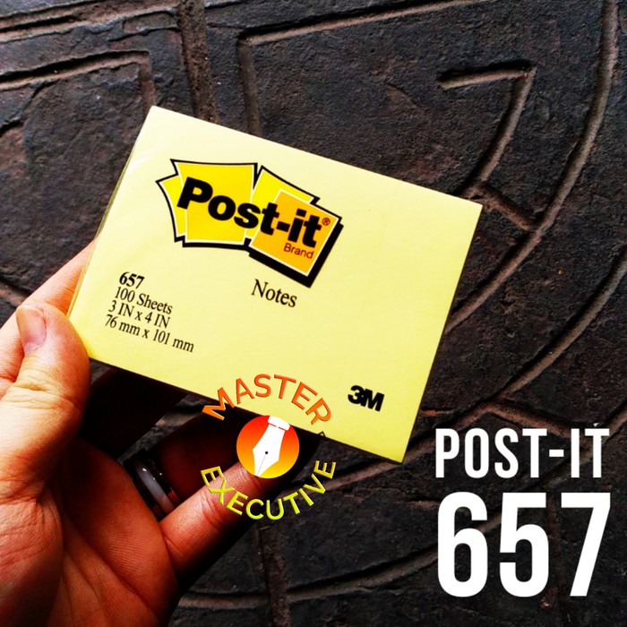 

3M Post-it Notes 657 Canary Yellow U.S.A - 76.2 mm x 101.6 mm 3M-5