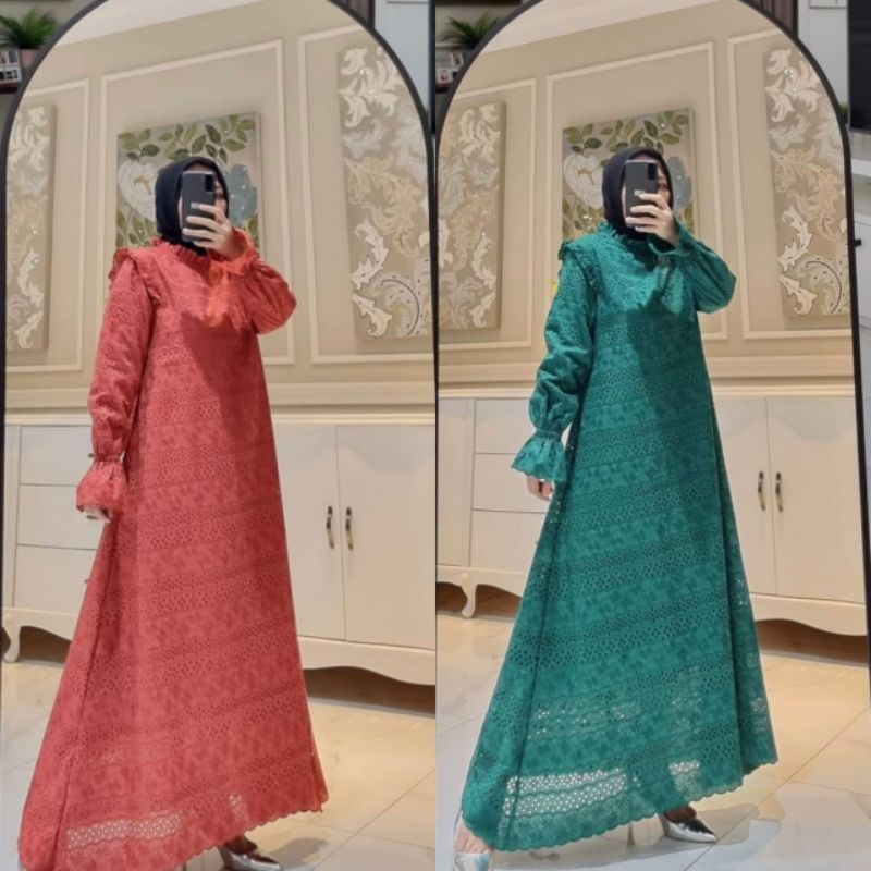 Dress Katun Bordir Edness Kayla