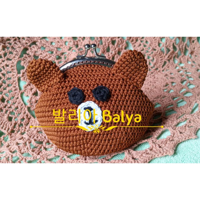 Dompet koin rajut handmade