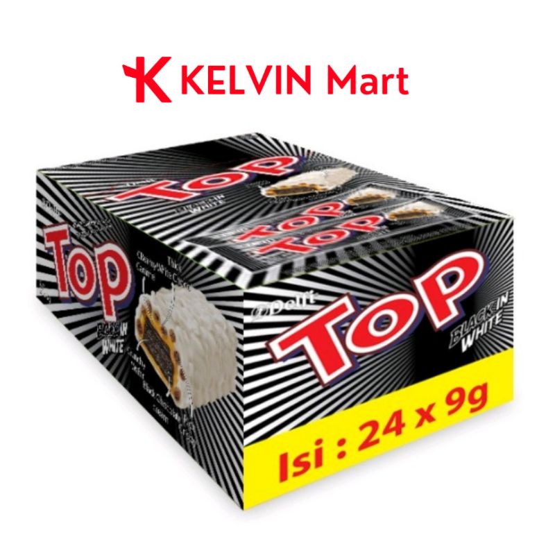 

Delfi Top Chocolate Wafer Top Black in White Pcs 9 g x 24pcs | Kelvin Mart