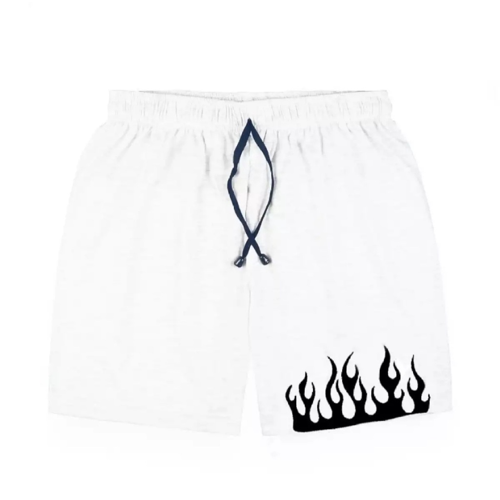 celana boxer/celana jersy motif api/celana pendek