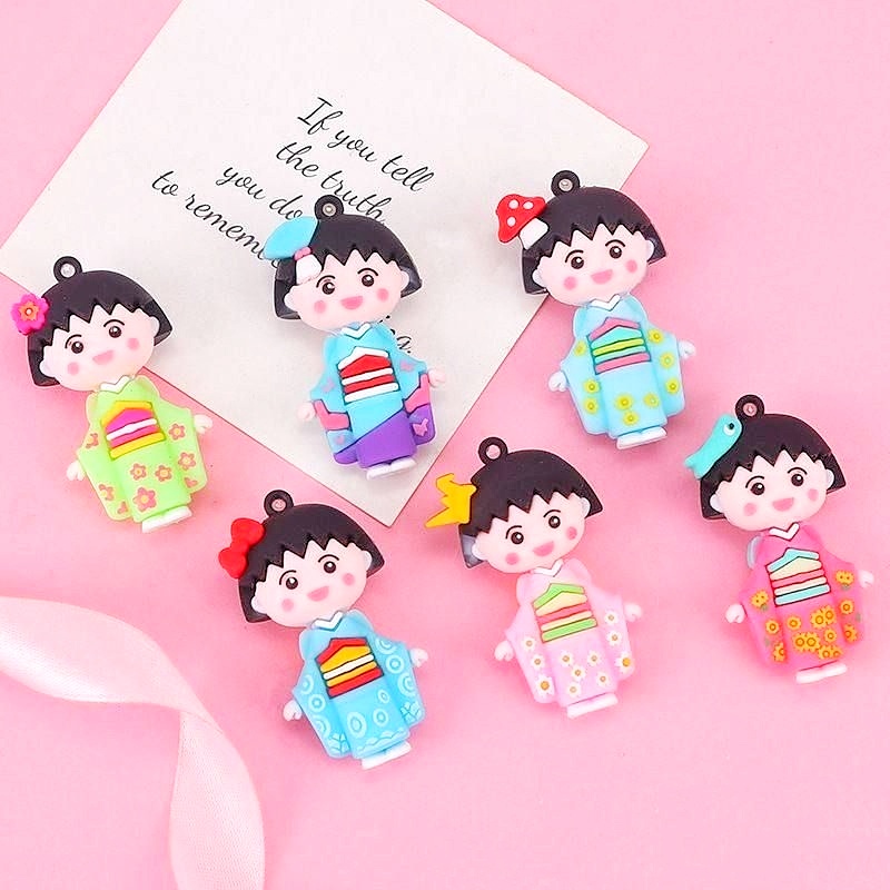 GANTUNGAN KUNCI CHIBI MARUKO CHAN // Ganci Karakter Kartun Chibi Maruko Chan Unik Lucu | Gantungan tas | Bag Charm | Souvenir Murah | Keychain | COD