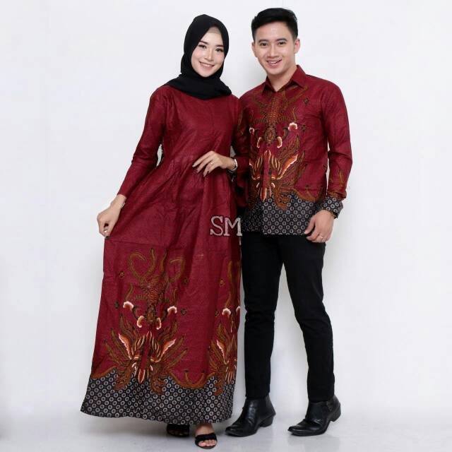 BAJU COUPLE KEMEJA DAN GAMIS MAGGAR JAYA