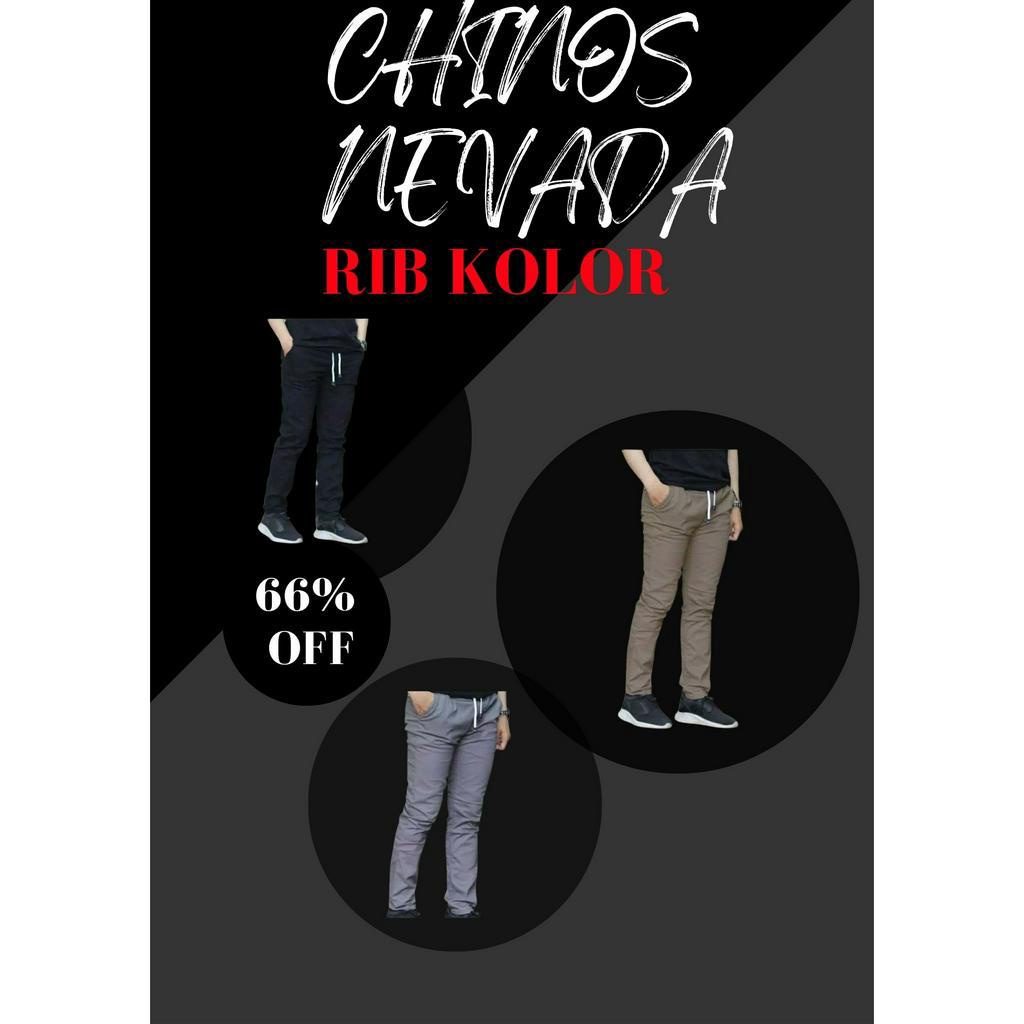 Celana panjang Pria - Chino Nevada - Rip kolor Pria  -  Celana pria - Celana Rip Panjang