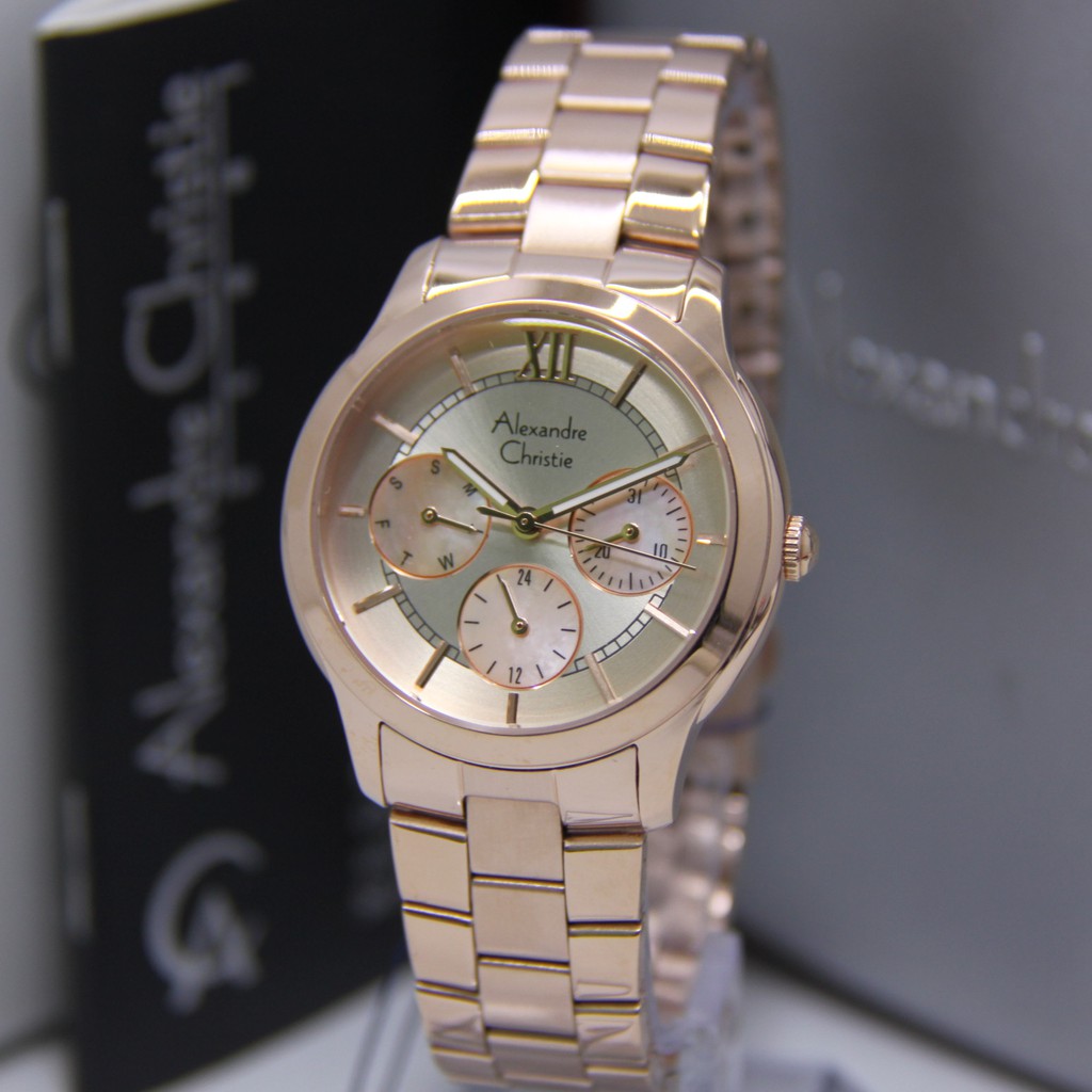 ALEXANDRE CHRISTIE 2815 WANITA ROSEGOLD ORIGINAL AC2815 AC 2815 JAM TANGAN CEWEK ARLOJI CEWEK