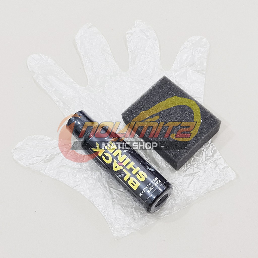 Black Shine Plastic Trim Restorer Penghitam Body Motor Mobil NMAX XMAX