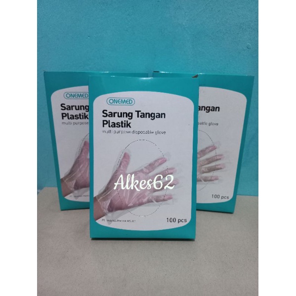 Onemed sarung tangan plastik isi 100 pcs
