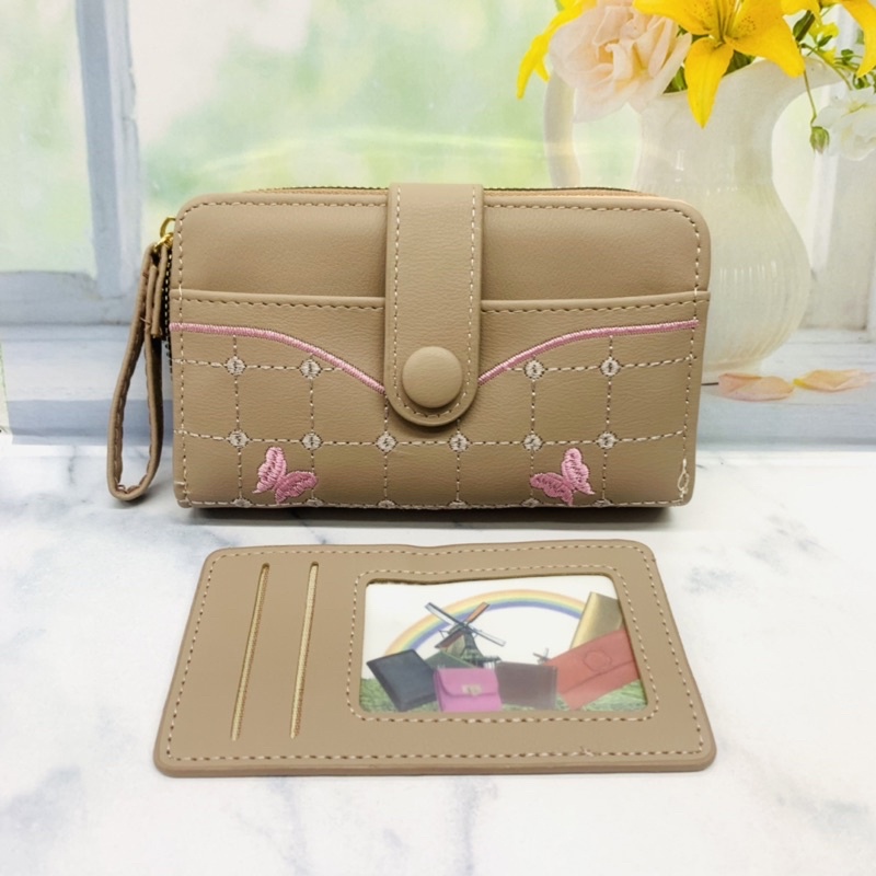 DOMPET WANITA FOREVER YOUNG IMPORT BORDIR KOREAN STYLE UKURAN SEDANG