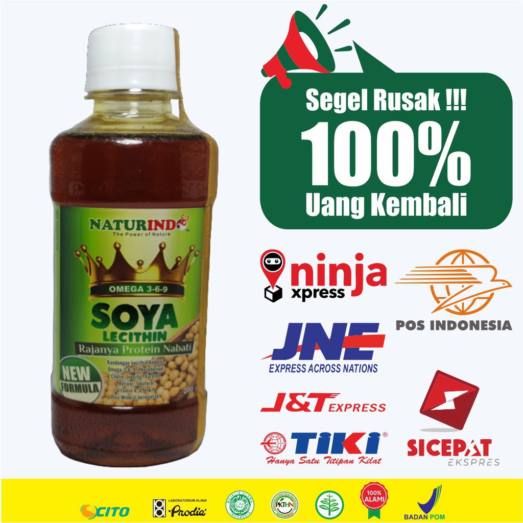 Cod Soya Lecithin Cair Osl Naturindo Obat Herbal Omega 3 6 9 B Dz01 Shopee Indonesia