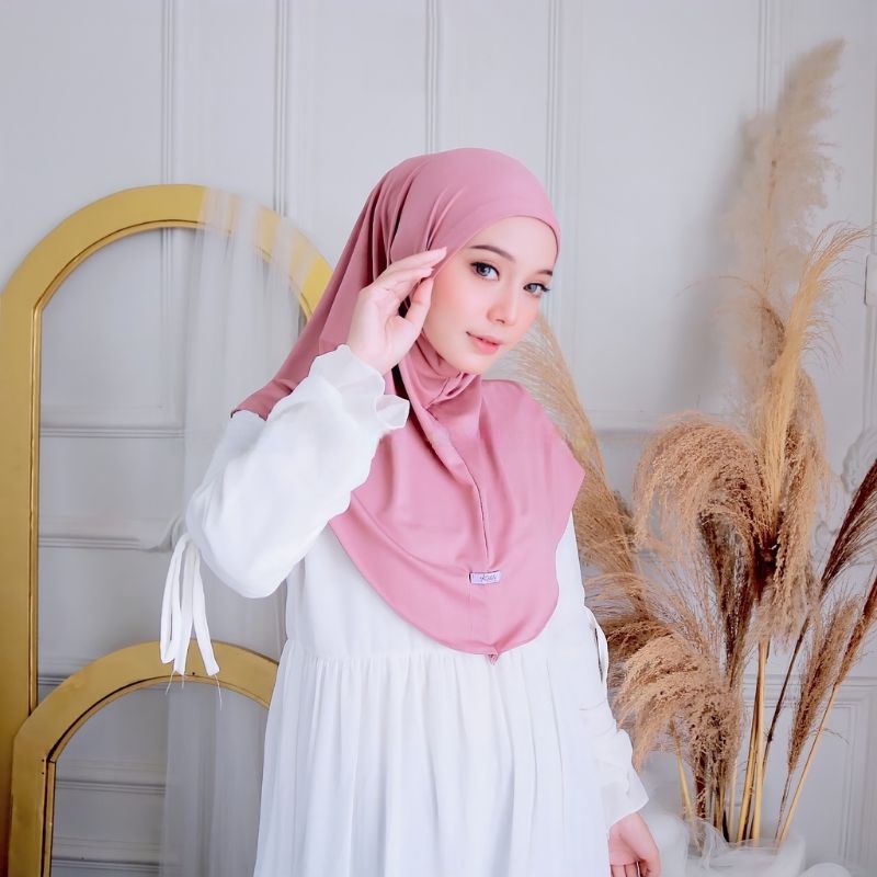 Jilbab Bergo Malay Jersey| Hijab Daisy Instan Malay Jersey Premium