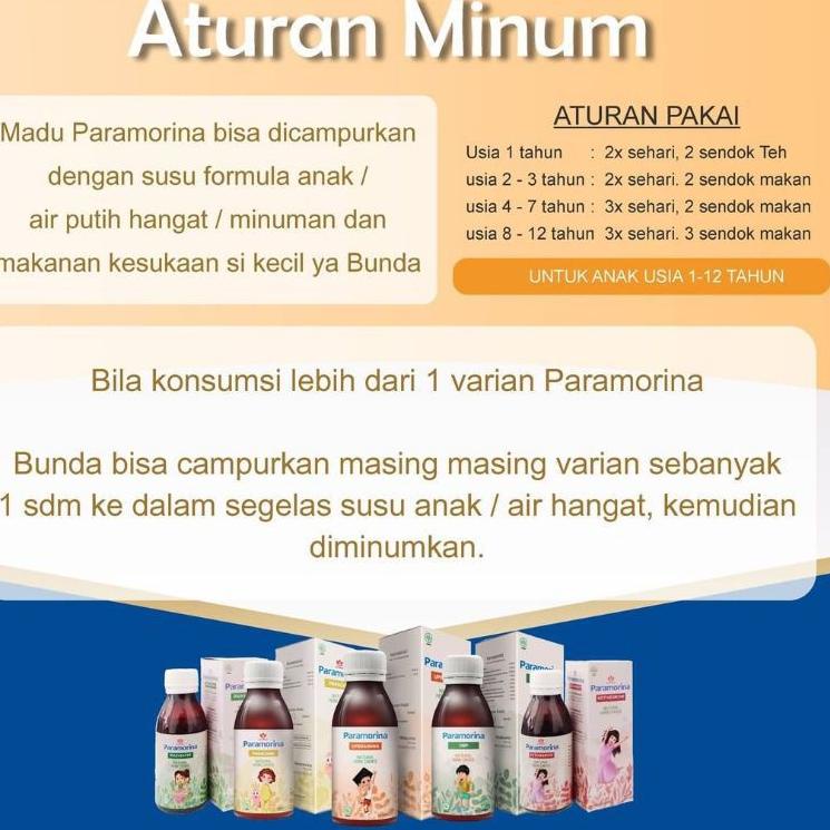 Harga Murah.. PARAMORINA MADU ANAK 100 ML - Atasi terlambat bicara, jalan, menambah nafsu makan, oba