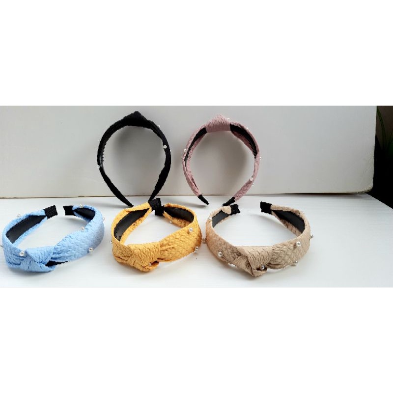 Bando Cantik Motif Simpul Mute Bando Bandana Korea Kekinian Viral Cantik Elegant