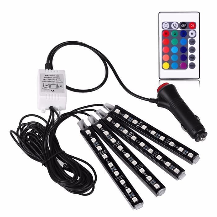 DRL LED Kolong / Lampu Dekorasi Dashboard 16 Warna + Remote