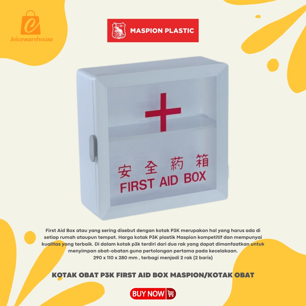 KOTAK OBAT P3K FIRST AID BOX MASPION/KOTAK OBAT/PENYIMPANAN OBAT