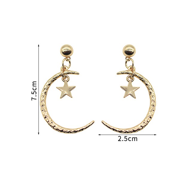 LRC Anting Tusuk Fashion Gold Gold-plated Earrings D07685