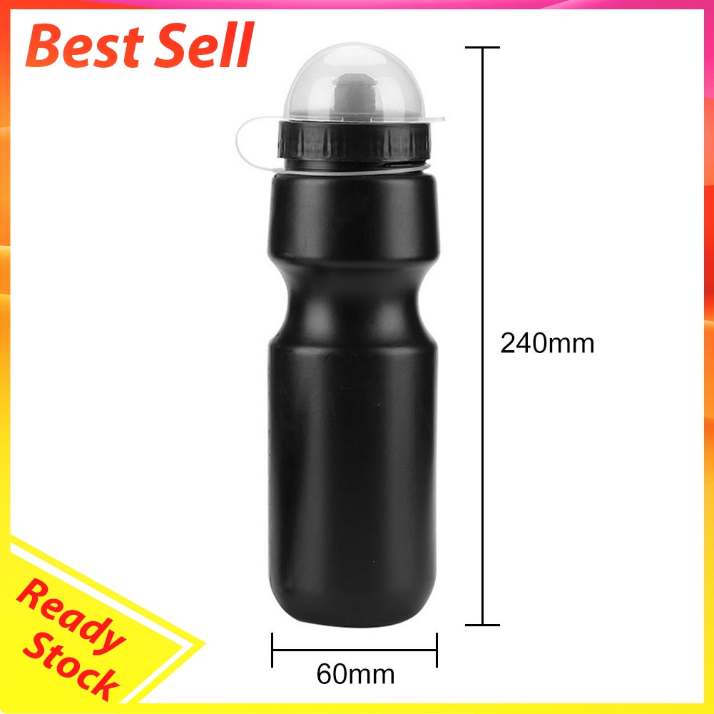 650ml Mountain Bike Bicycle Water Bottle+Holder Cage Mount Screw (Black)