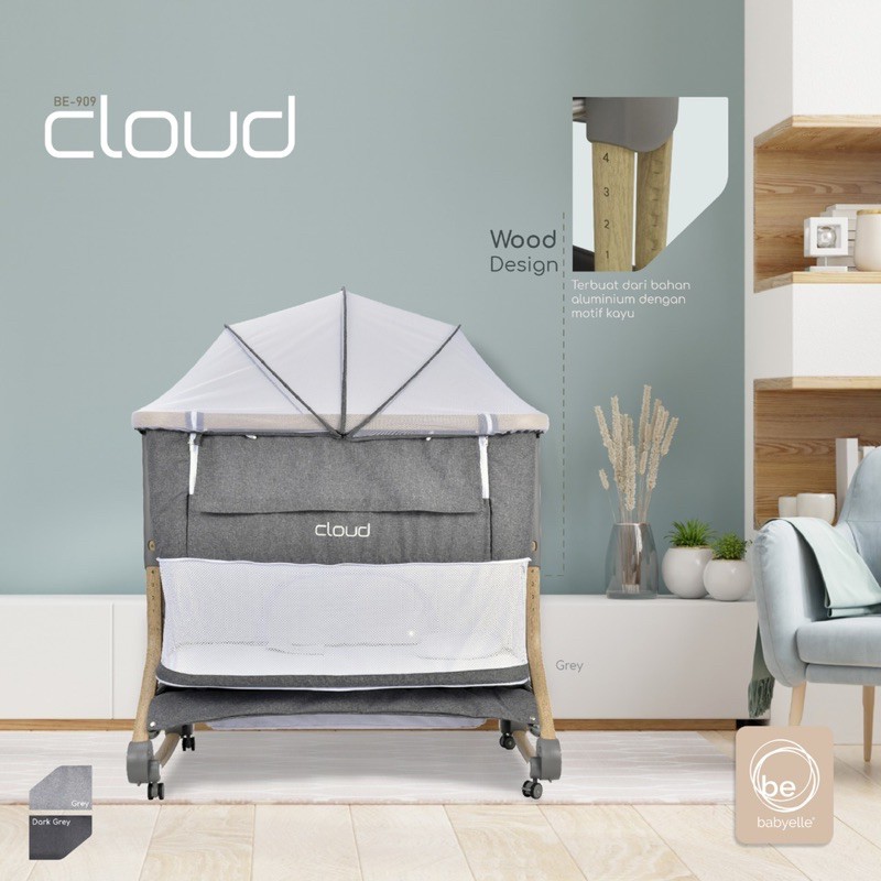 Makassar - Baby Box Ranjang Tempat Tidur Bayi BabyElle Cloud BE 909 / Side Bed Baby Crib