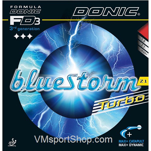 Donic BlueStorm Z1 Turbo - Karet Rubber Bet Bat Pingpong Tenis Meja