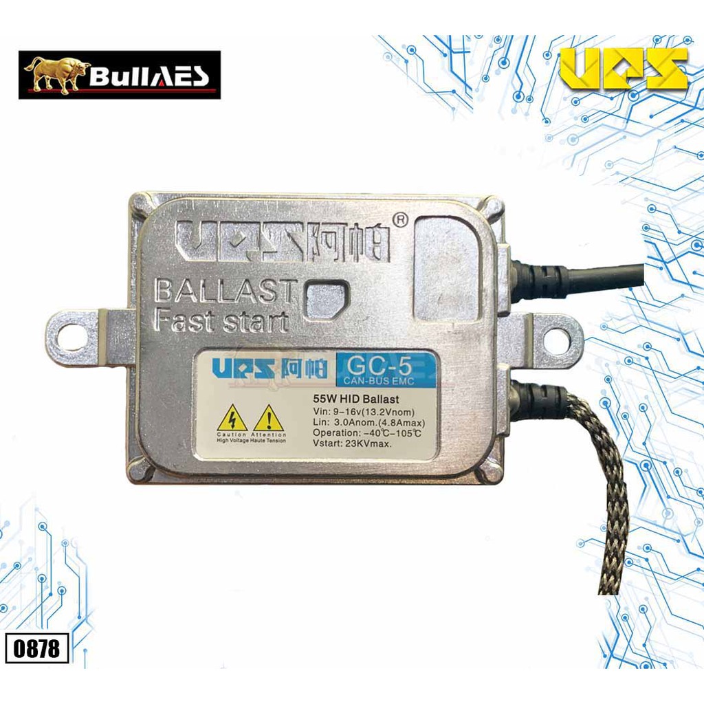 Balast Hid UPS 55 Watt CANBUS GC-5 I Balast Hid Merk UPS I Balast 55 watt Canbus V0878