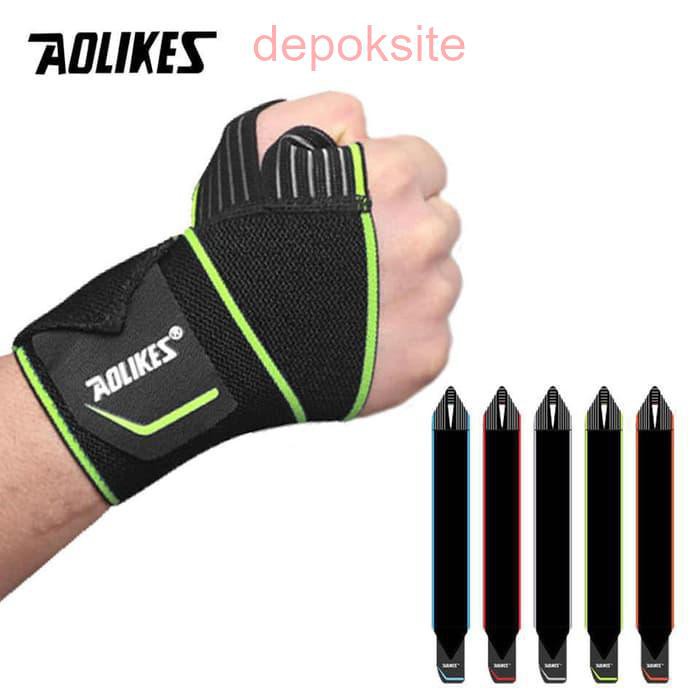 1 Pcs Aolikes 1540 Hand Wraps Wrist Strap Band Sarung Tangan Gym Fitness Pelindung Lengan Tangan