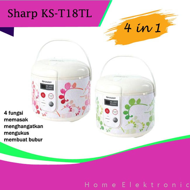 Rice Cooker SHARP Magic Com  4 in 1 - KS-T18TL / KS T18TL / KST18TL (1.8L)