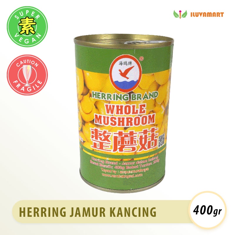 

Herring Brand Whole Mushroom Jamur Kancing Dalam Kemasan Kaleng 400gr