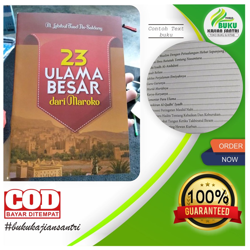 Buku Biografi Biografi 23 Ulama Besar dari Maroko ibnu Batutah Sulaiman Jazuli Hasan Ghumari dll