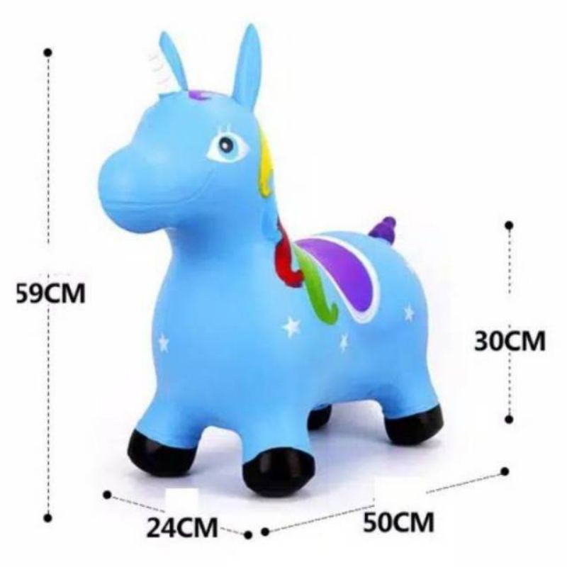 MAINAN ANAK ANIMAL JUMPING HEWAN KARET KUDA RUSA SAPI UNICORN KARET BAGUS
