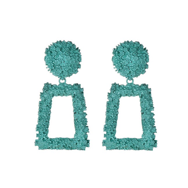 LRC Anting Tusuk Fashion Green Alloy Diamond Earrings F66528