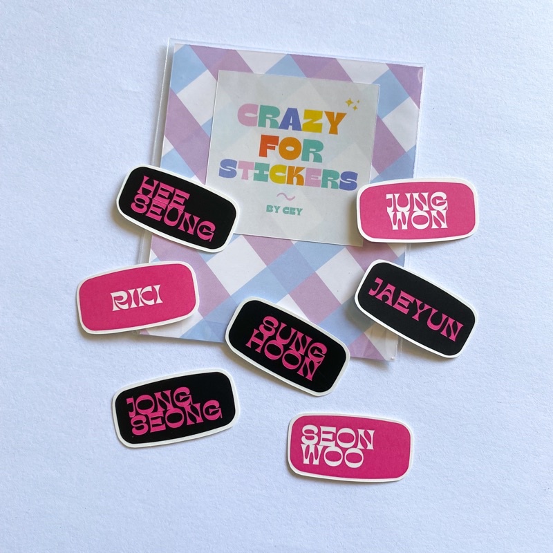

Enhypen Name Tag Sticker Pack