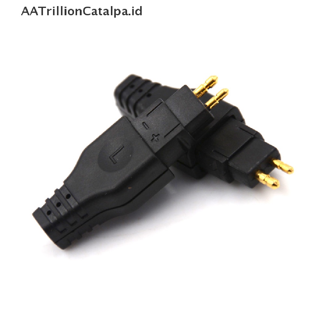 1 Pasang Konektor Mini Plug Lapis Emas Hitam HD650 HD600 HD565 HD580