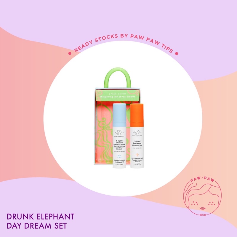 Jual Drunk Elephant Day Dream Vitamin C Hydration Serum Duo Shopee Indonesia