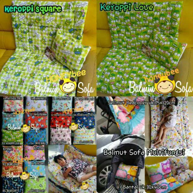 Bantal selimut mini / balmut mini / bedcover kecil / bantal traveling /  bantal sofa / selimut anak