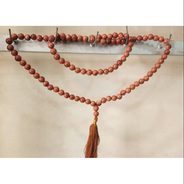 TASBIH BATU PASIR EMAS ASLI 8mm