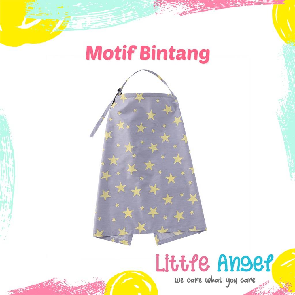 APRON KAIN IBU MENYUSUI Celemek Penutup Menyusui Bayi Jumbo Melingkar Premium Baby Nursing Cover Motif Unik Lucu