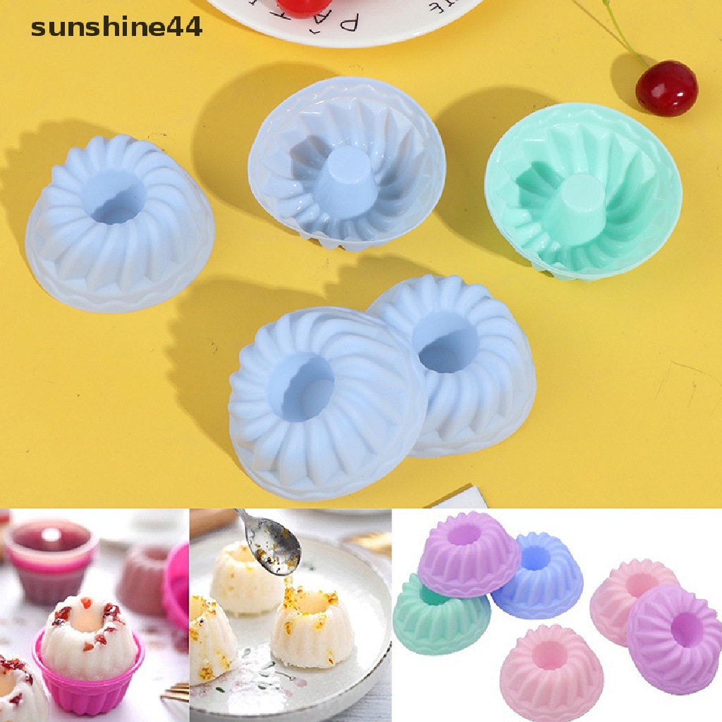 Sunshine 6pcs Cetakan Fondant / Cokelat Bentuk Labu 3D Bahan Silikon