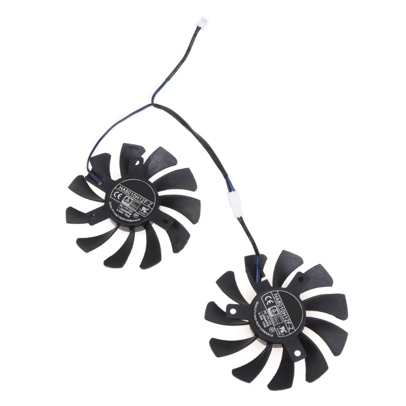 Bt 2PCS HA8010H12F-Z Kartu Grafis Pendingin VGA Fan 2Pin 12V 0.5A Untuk MSI GeForce