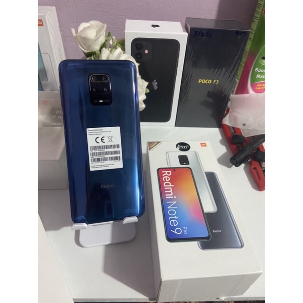 Handpone second termurah Xiaomi Redmi note 9 Pro 6/64 fullset like new Handpone Bekas murah Xiaomi R