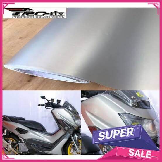 Stiker Skotlet motor mobil silver matte Premium