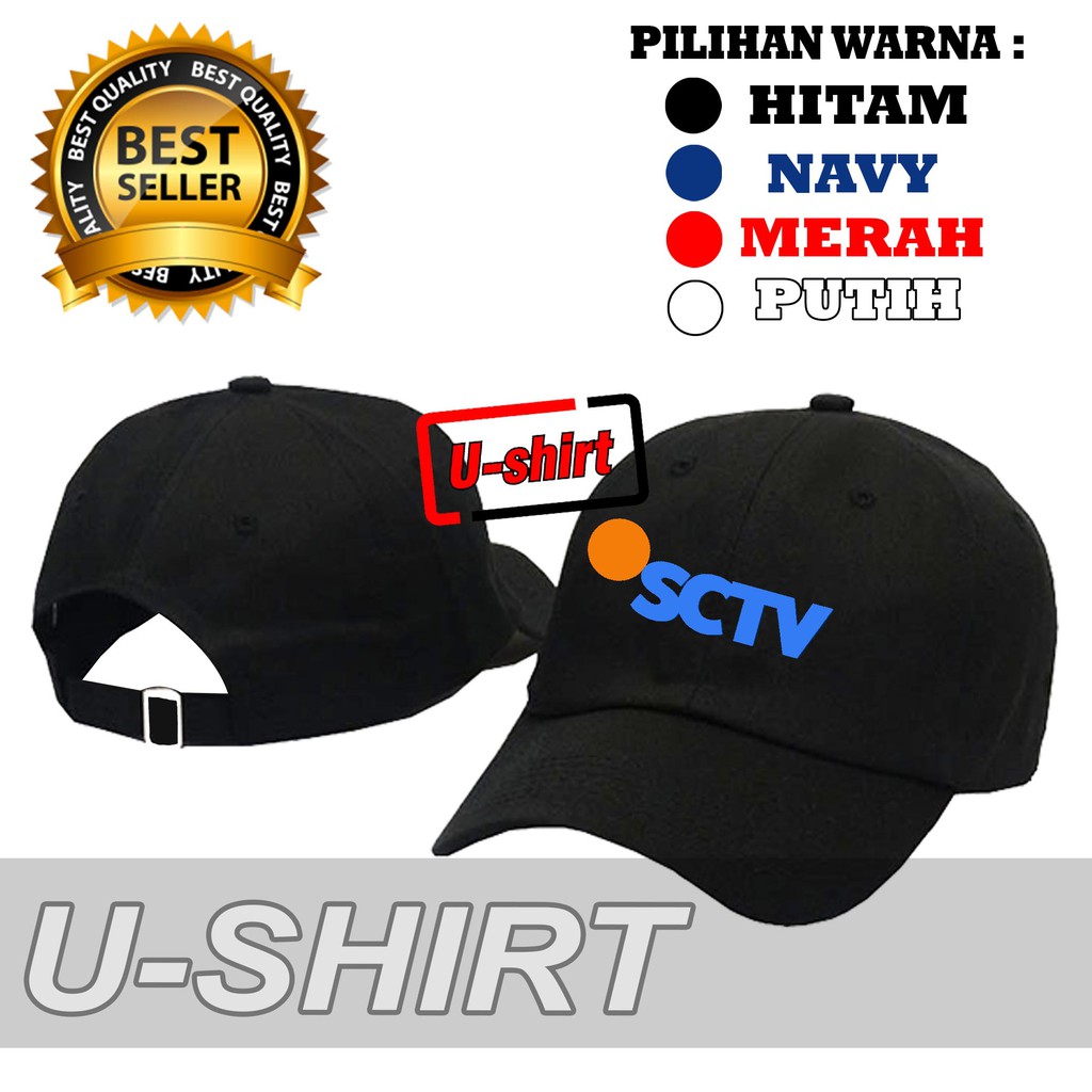 BERKUALITAS  Topi Baseball SCTV/TOPI MURAH TERBARU/TOPI PRIA&WANITA/TOPI DISTRO U-SHIRT/TOPI PRIA CA