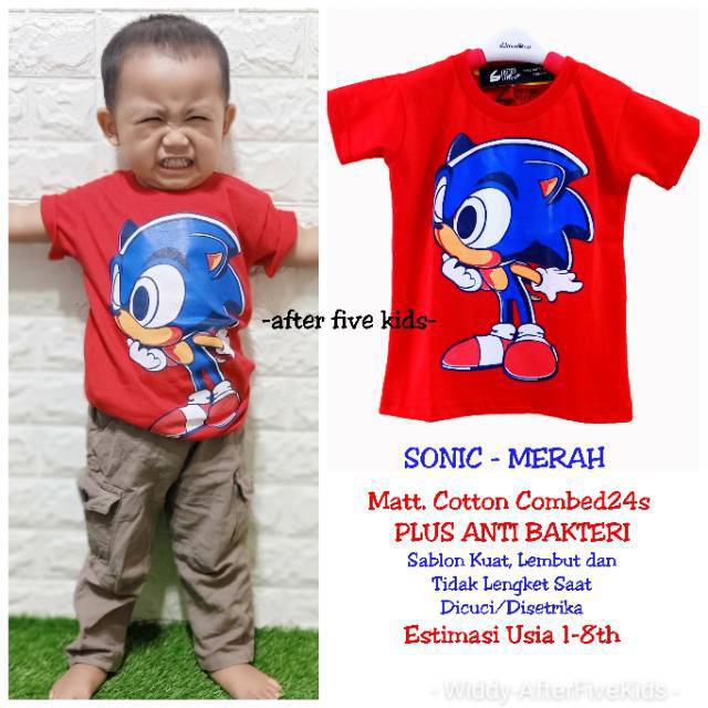 Kaos Anak SONIC/KAOS SONIC/Kaos Anak LAKILAKI