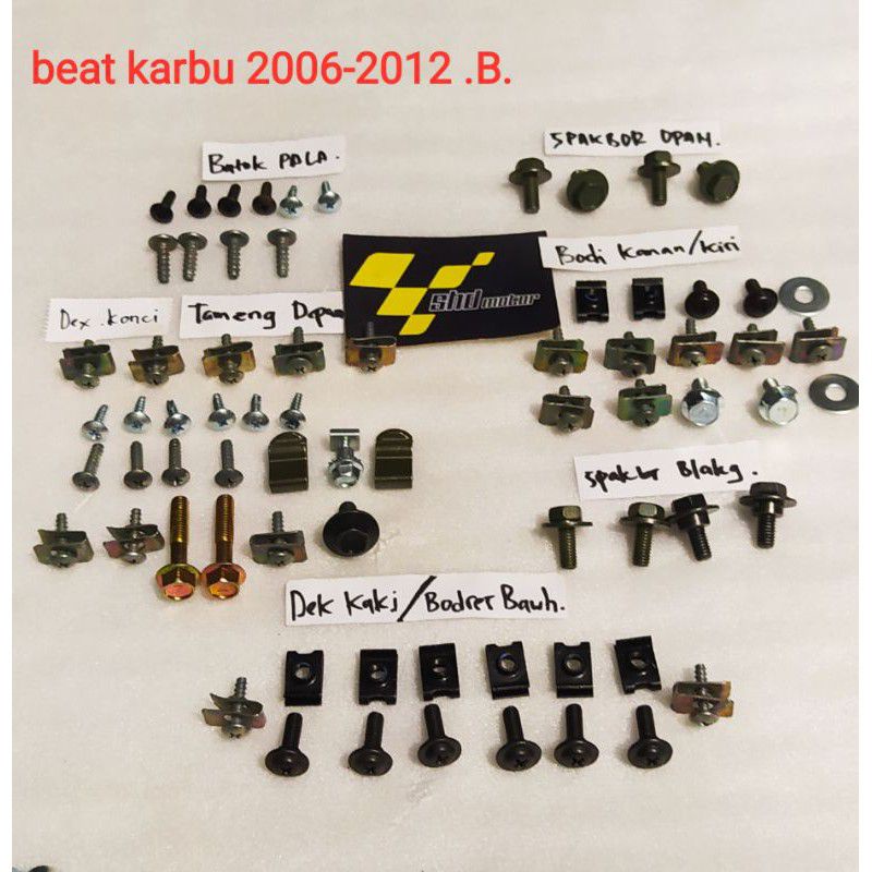 Jual Baut Fullbody Beat Karburator/baut Fullset Body Beat Lama Harga ...