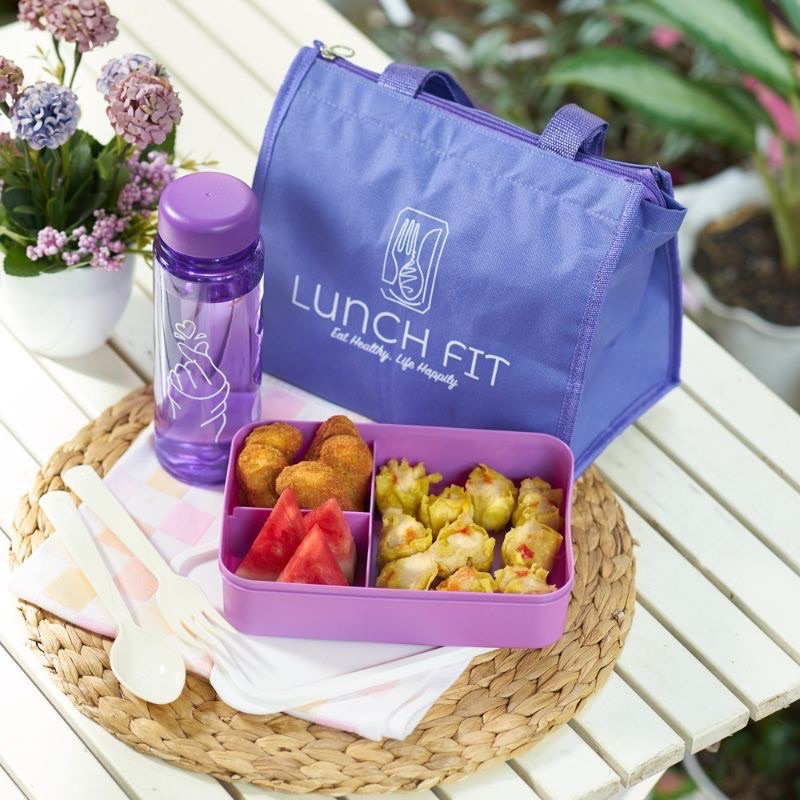 BEKAL MAKAN/TAS BEKAL MAKAN/BEKAL LUNCH FIT BOX/SET