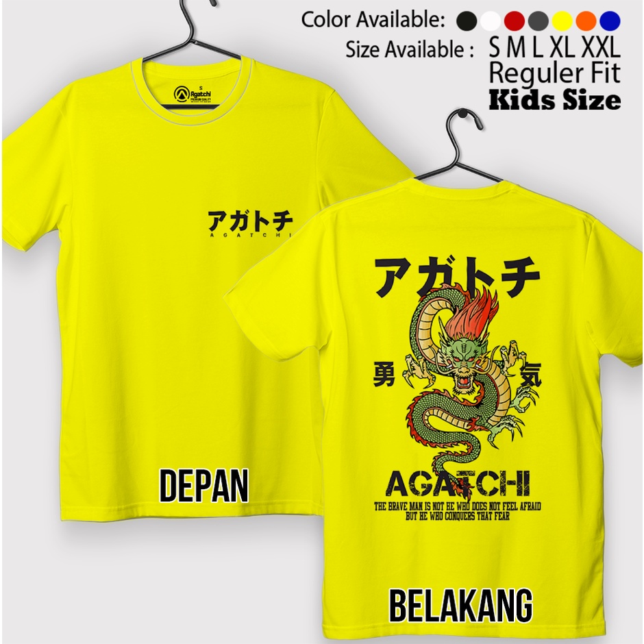 Baju Kaos Atasan Anak Laki-Laki Agatchi Dragon Naga Pemberani