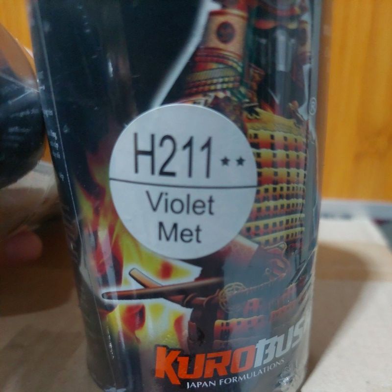 Pilok Pilox Cat Samurai Violet Met H211 Ungu Metalik 400ml Cat Semprot Samurai Paint Kurobushi Aerosol