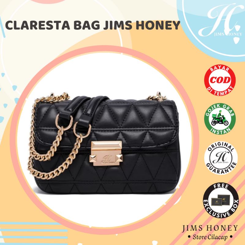 Jims honey Claresta Bag Tas Selempang bahu Wanita pastel impor original murah JH