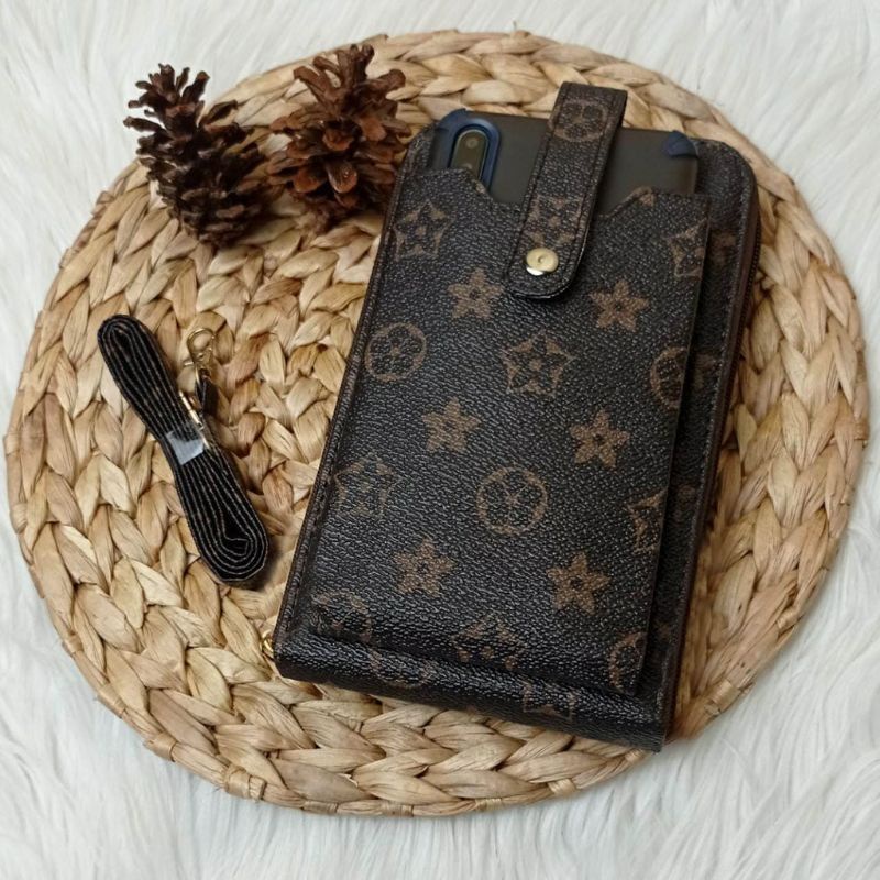 Tas Selempang Wanita Tas Hp Motif Lv / Dompet Uang dan Hp Slingbag Murah Grosir Slingbag