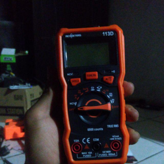 ✨ Richmeter Rm113d Multimeter Digital 6000 Counts Auto Ranging Ac / Dc Tegangan Ac / Dc