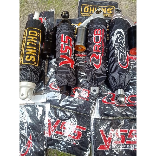 ORIGINAL SARUNG SHOCK BAHAN BORDIRAN/JAHITAN BUKAN SABLON YA PELINDUNG SHOK MOTOR RCB OHLINS KTC YSS